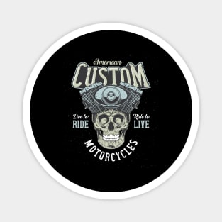 American Custom Cool Biker Design Magnet